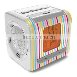 Stylish Color Strip Digital Tuning Projector Alarm Clock Radio thumbnail-2