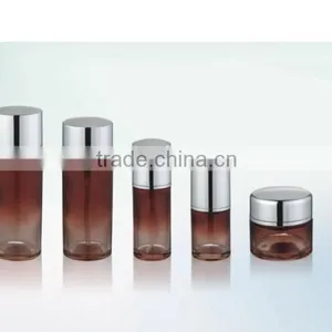 Wholesale Glass Cosmetic Bottle With Sliver Cap and Cosmetic Cream Jar thumbnail-1