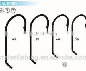 White Nickle High Carbon Steel PR-4202 KENDAL KIRBY Wholesale Fishing Hook thumbnail-1