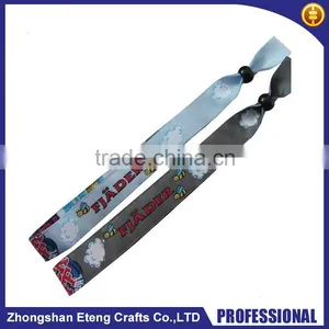 High Quality Plastic Button Woven Wristband/custom Woven Wristband/woven Wristband thumbnail-1