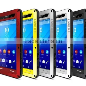 Original Love Mei Waterproof Case For Sony Xperia m5 Shockproof Metal Powerful Gorilla Glass Hybrid Phone Cover Case TB-0151 thumbnail-1