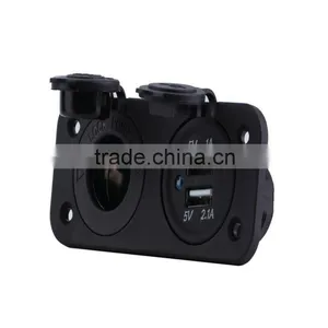 12V Dual Car Cigarette Lighter Socket 2 USB Adapter Charger Digital Voltmeter Power Splitter Rechargeable Electronic Lighter thumbnail-5