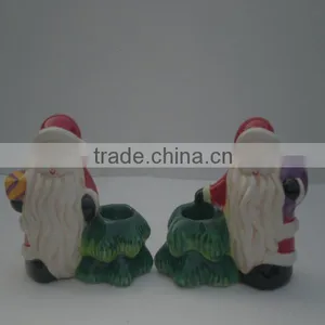 Hand Painted Christmas Shape Ceramic Candle Holder thumbnail-1