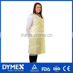 OEM Yellow Cheap Disposable Nonwoven PE Apron thumbnail-1