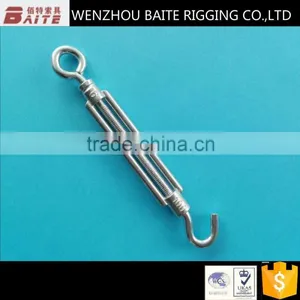 European Type Zinc Plated Die Cast Stainless Steel Turnbuckle DIN1480 Hook and Eye thumbnail-1