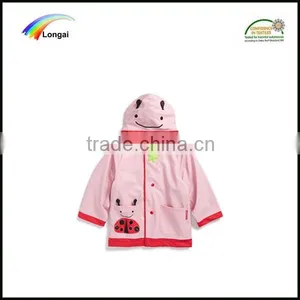 Hot Sell European Style Fashional Cute Pink Children Raincoat thumbnail-1