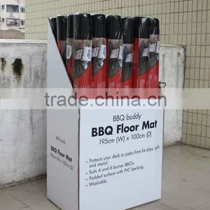 Color Printed Paper Packed Non Woven Grey Bbq Grill Mat thumbnail-1
