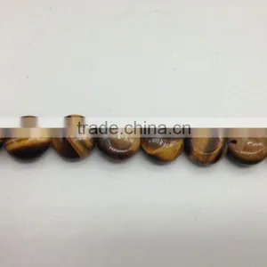 Whole Sale Price 10mm Yellow Tiger Eye Stone Flat Coin Beads thumbnail-3