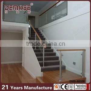 2015 Stals New Design Railing Wholesale Indoor Glass Railing With Stainless Steel Handrail thumbnail-1