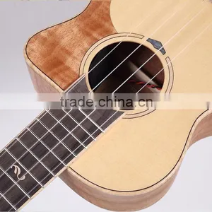 High Quality Ukulele,solid Spruce Top With Cut Design and Fishman EQ,factory OEM thumbnail-4