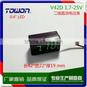 V42D Voltmeter DC 1.7-25V 3 Digits Red Green Blue LED Digital Voltmeter thumbnail-1
