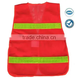 Orange Mesh Safety Vest With PVC Reflective Tape thumbnail-2