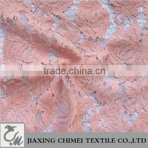 Cording Embroidery Pink Lace Fabric thumbnail-1