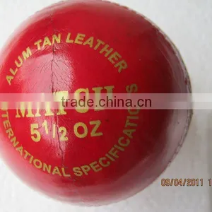 Leather Cricket Ball thumbnail-1