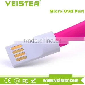 Veister Magnet Charge & Sync Cable Micro 5 Pin USB 6mm Flat 2.4A Portable Cable thumbnail-4