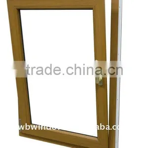 French PVC/UPVC Tilt and Turn Windows,Latesti Window Design Brown PVC/UPVC Inward Tilt and Turn Windows thumbnail-1