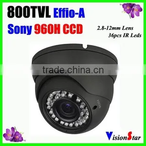 Camera Security System 800tvl Sony Effio-a Ccd Sensor 36pcs ir Leds CXD4151gg Metal Cover Outdoor Using Dome Cctv Camera thumbnail-1