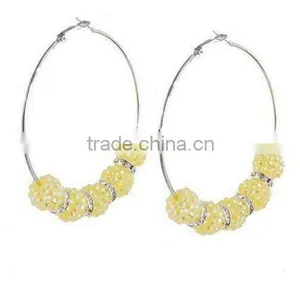 Basketball Wives Hoop Earring/shamballa Crystal Earring thumbnail-1