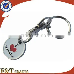 Promotional Shopping Trolley Coin Keychain Token Coin Keychain With Logo thumbnail-1