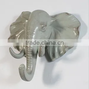 Polyresin Elephant Head for Wall Decoration Hook Animal Head Wholesale thumbnail-1