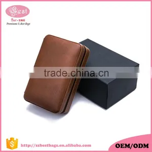 Portable Genuine Leather 4 Pieces Cigar Box thumbnail-6