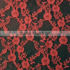 Polyester Knit Lace Fabric Inelastic Lace for Underwear Lady Dresses thumbnail-4