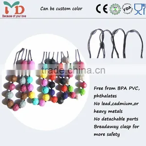 Handmade Teether Bead Jewelry/Most Popular Safe Teether Silicone Necklace Bead Landing China Manufacturer thumbnail-1
