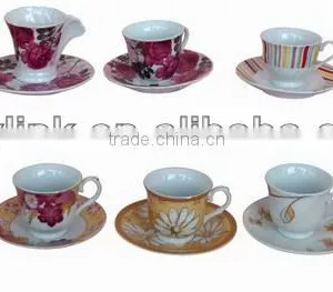 Design Novelty Ceramic Espresso Coffee Cup and Saucer thumbnail-1