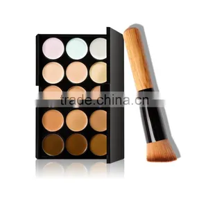 Stock Hot Seller 15 Color Concealer Foundation Cream Foundation Makeup Palette With Cosmetic Brush thumbnail-1