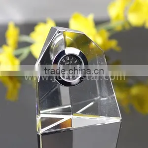 Crystal Table Clock Gift Table Decoration for Company Gifts thumbnail-1