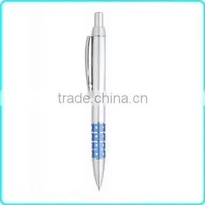 Blue Metal Crystal Ballpen Press Pen With Logo for Promotion thumbnail-1