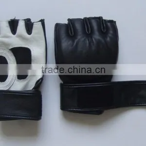 White & Black MMA Gloves thumbnail-1