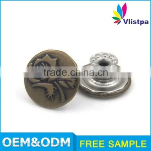 Various Style SGS Certificated Metal Military Uniform Coat Press Snap Pants Button thumbnail-6