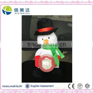 Plush Electric Christmas Snowman Soft Toy With Crystal Ball thumbnail-1
