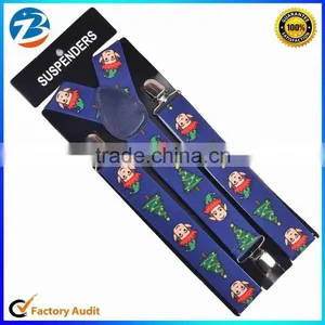 Christmas Trees Printed Mens Lady Elastic Clip-on Adjustable Braces Suspenders thumbnail-1