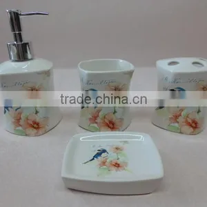 Wholesale Fine Decal Ceramic 4 Pcs Bathroom Set thumbnail-1