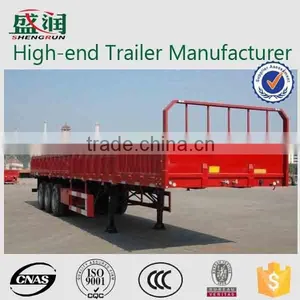 3 Axle 40ft Cargo Semi Trailer / Side Wall Trailer for Sale thumbnail-1