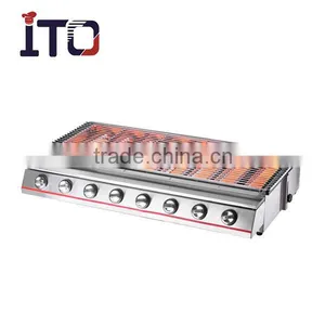 CS-28 Stainless Steel Refractory 8 Burners BBQ Grill Gas Camping thumbnail-1