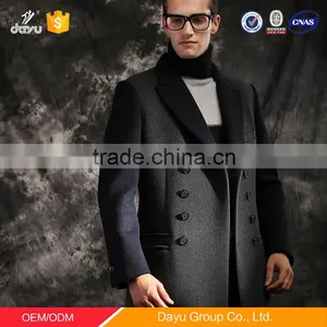 2016 Factory of Men's Long Style Wool Coat Men's Wool Blend Jacket Men's Cashmere Overcoat thumbnail-2