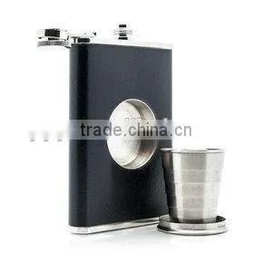 Embossing Mini Hip Flask Wth Cup Inside thumbnail-1