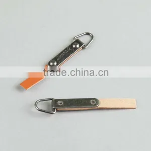 Metal Logo Engraved Custom Leather Zipper Pull/Zipper Slider/Puller Head thumbnail-3