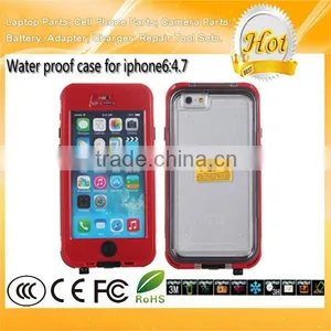 4.7 Inch Red Cellphone Waterproof Case for IPhone 6 Case With Home Button thumbnail-1