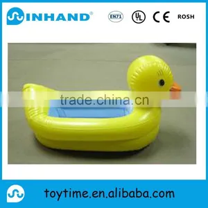 EN71 Promotional Yellow Cute Pvc Inflatable Swimming Pool, Inflatable Baby Duck Bathtub/baby Bath Water Float Pool Lounger thumbnail-1