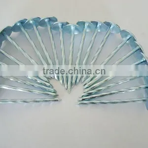 New 9BWG Twist Shank Blue Colored Galvanized Roofing Nail thumbnail-1