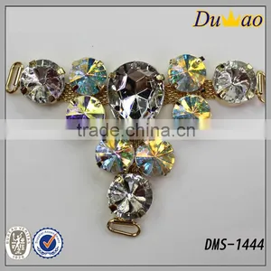 Fashion Crystal Rhinestones Glass Stones Woman Shoe Heel Accessories for Shoe thumbnail-1