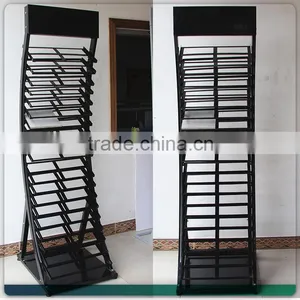Metal Floor Quartz Stone Display Shelves for Wood Floors With 40 Shelves thumbnail-3