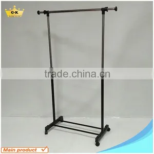Garment Rack With 4 Wheels REACH Test Clothes Coat Drying Rack Made in Shenzhen , China thumbnail-1