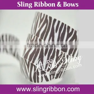 Polyester Single Faced Satin Zebra Print Wholesale Ribbon thumbnail-1