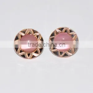 Stainless Steel Round Stud Earrings For Women(BE10710) thumbnail-1