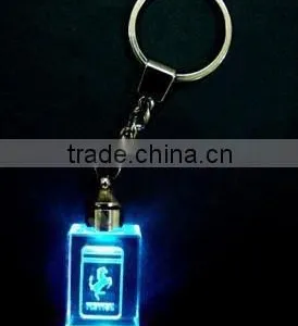 2016 New Creative 3d Laser Crystal Keychain With High Quality thumbnail-1